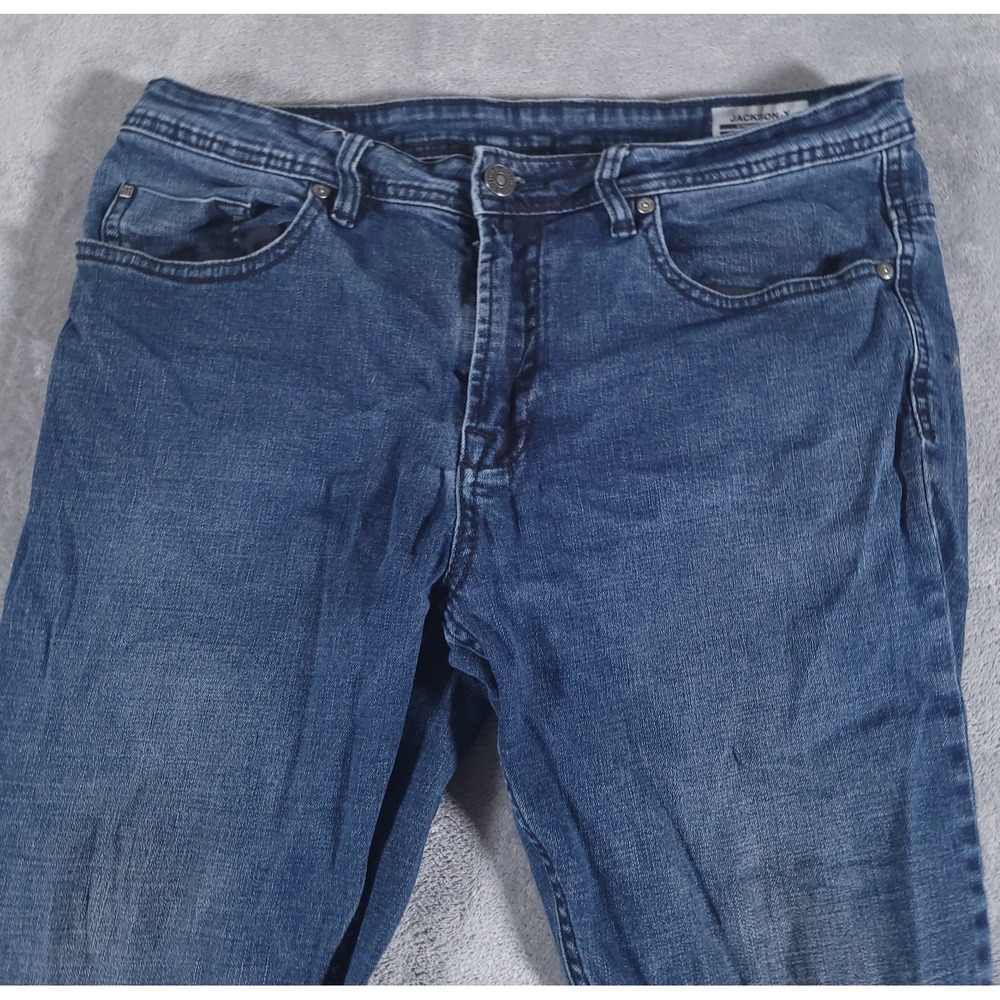 Buffalo David Bitton‎ Jackson-X Jeans Mens 36x30 Blue Straight Leg Stretch Denim